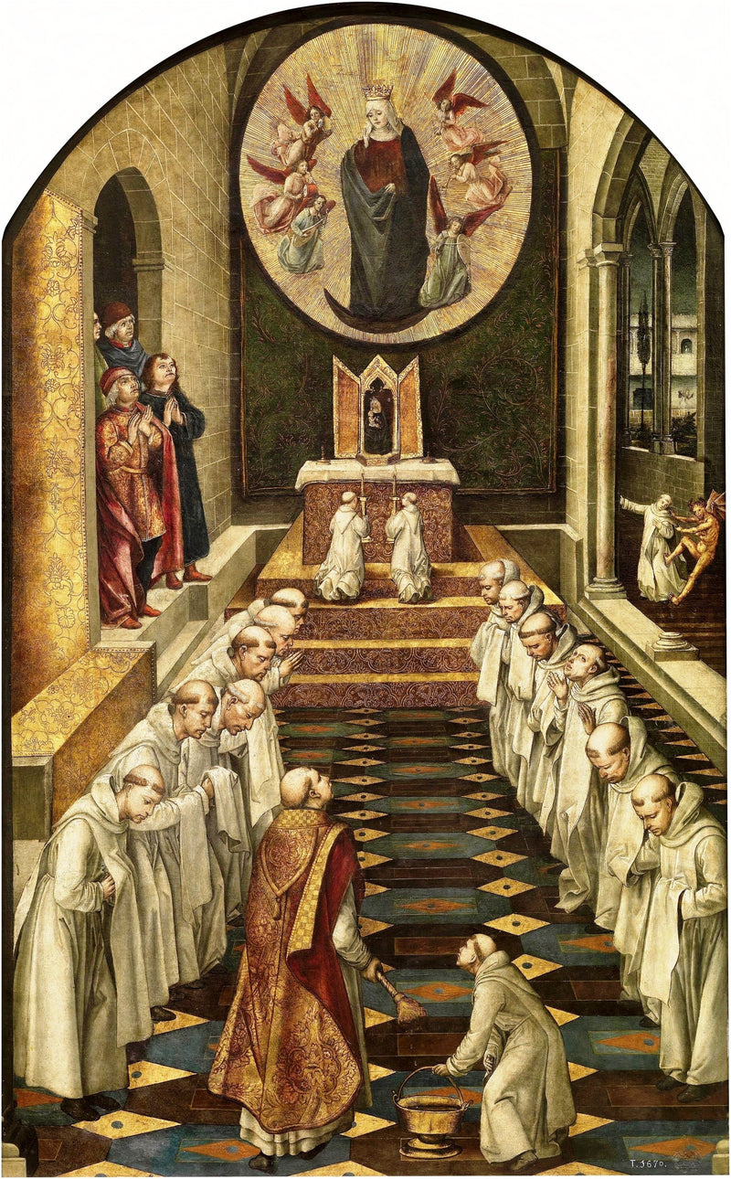 Apparition de la Vierge à une communauté de Dominicains - Pedro Berruguete