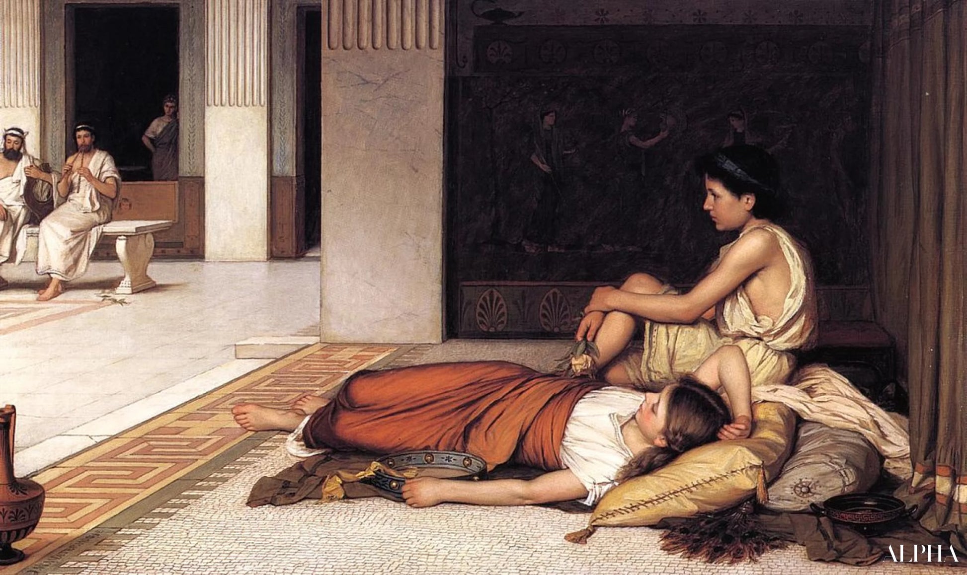 Reproduction du tableau « Après la danse - John William Waterhouse » par Alpha Reproduction en peinture à l’huile
