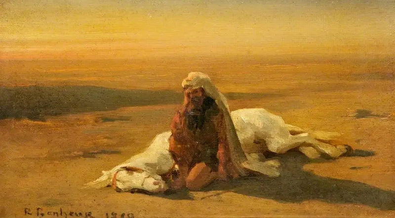 Arabe et un cheval mort - Rosa Bonheur