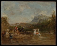 Arabes traversant un gué - Eugène Fromentin