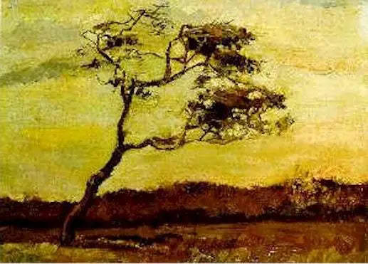 Arbre fouetté par le vent - Vincent van Gogh