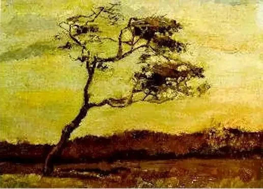 Arbre fouetté par le vent, F10 – Vincent van Gogh