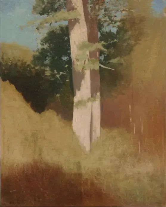 Arbres dans le ciel bleu - Odilon Redon