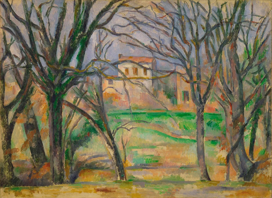 Arbres et maisons au lieu dit La Durane - Paul Cézanne