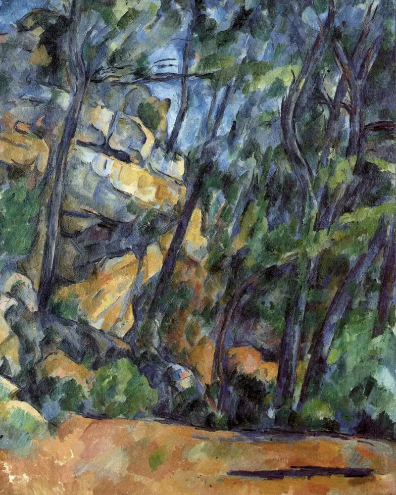 Arbres et rochers dans le parc du Château Noir - Paul Cézanne