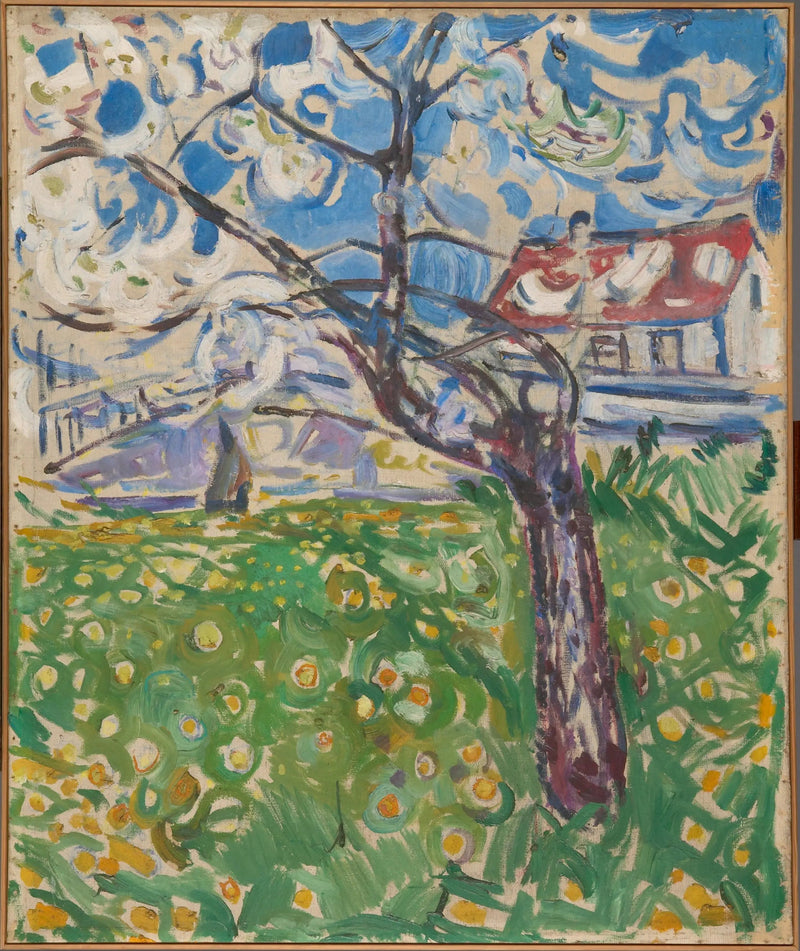 Arbres fruitiers en fleurs - Edvard Munch