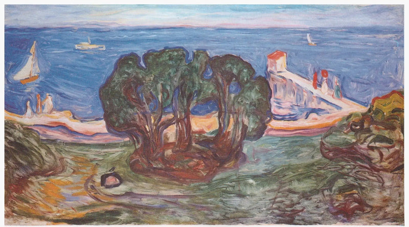 Arbres sur la plage (Frise Linde) - Edvard Munch