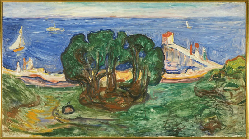 Arbres sur la plage (Frise Linde) - Edvard Munch