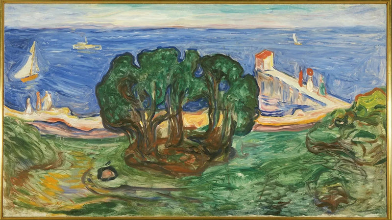 Arbres sur la plage (Frise Linde) - Edvard Munch