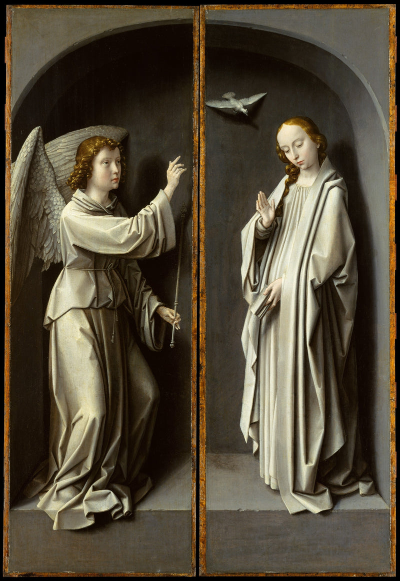 Archange Gabriel; La Vierge Annonciatrice - Gérard David