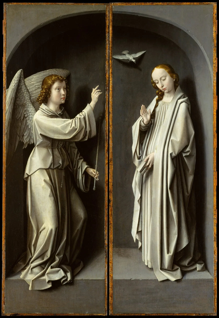 Archange Gabriel; La Vierge Annonciatrice - Gérard David