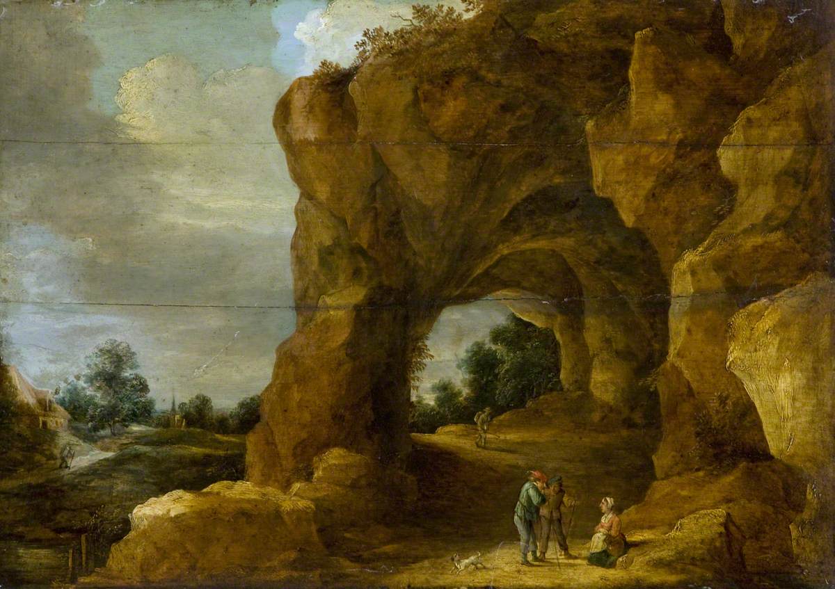 Arche rocheuse avec personnages - David Teniers le Jeune