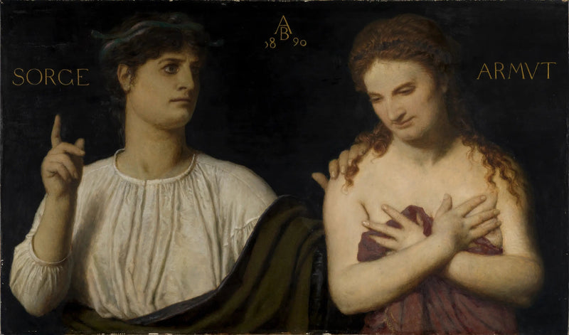 Armut und Sorge - Arnold Böcklin