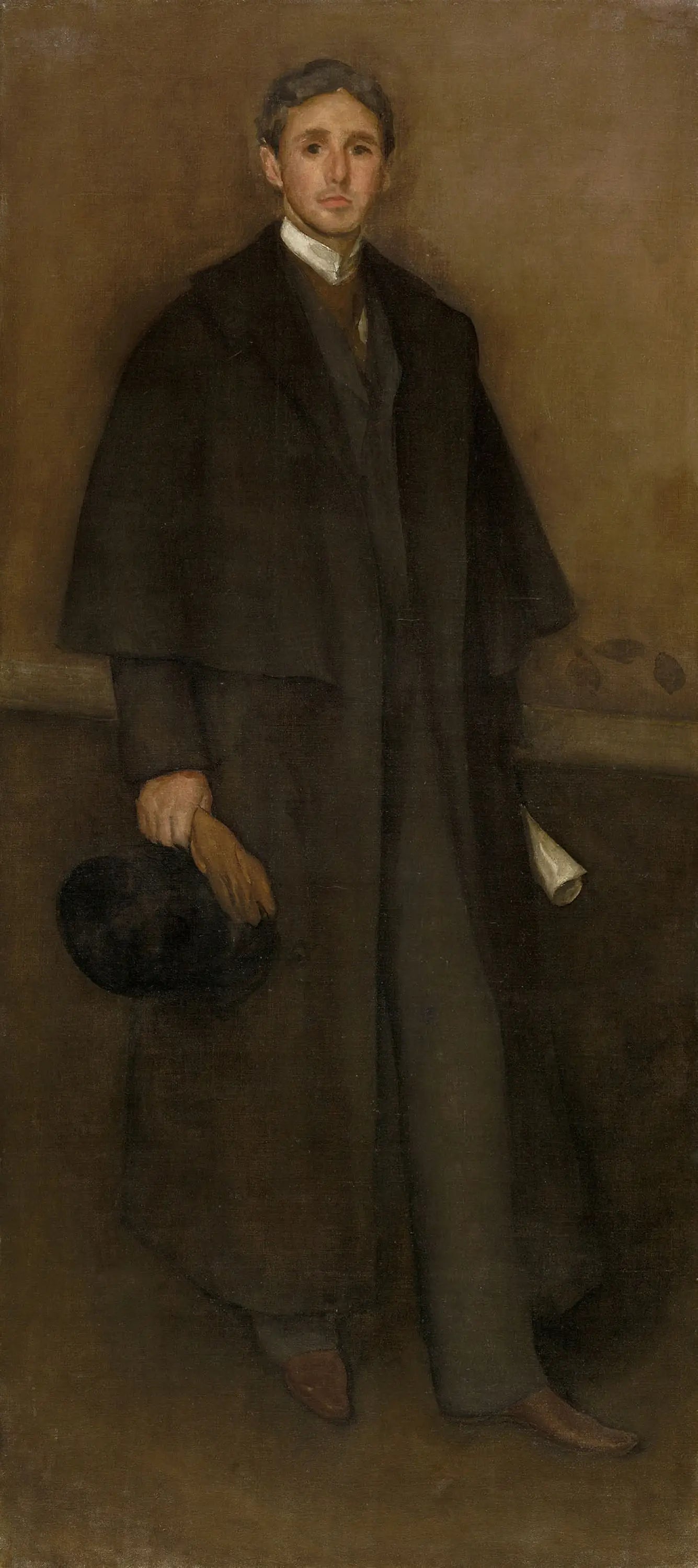 Reproduction du tableau « Arrangement en couleur chaise et marron : Portrait d'Arthur J. Eddy - James Abbott McNeill Whistler » par Alpha Reproduction en peinture à l’huile
