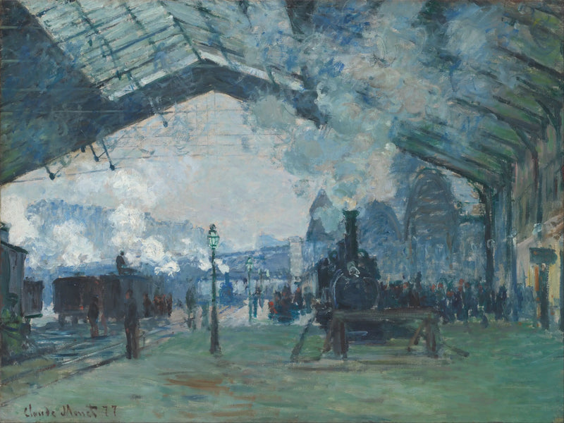Arrivée du train de Normandie, gare Saint-Lazare - Claude Monet