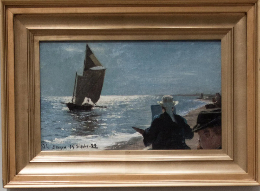 Artistes sur la plage sud de Skagen - Peder Severin Krøyer image 1 reproduction artisanale de tableau
