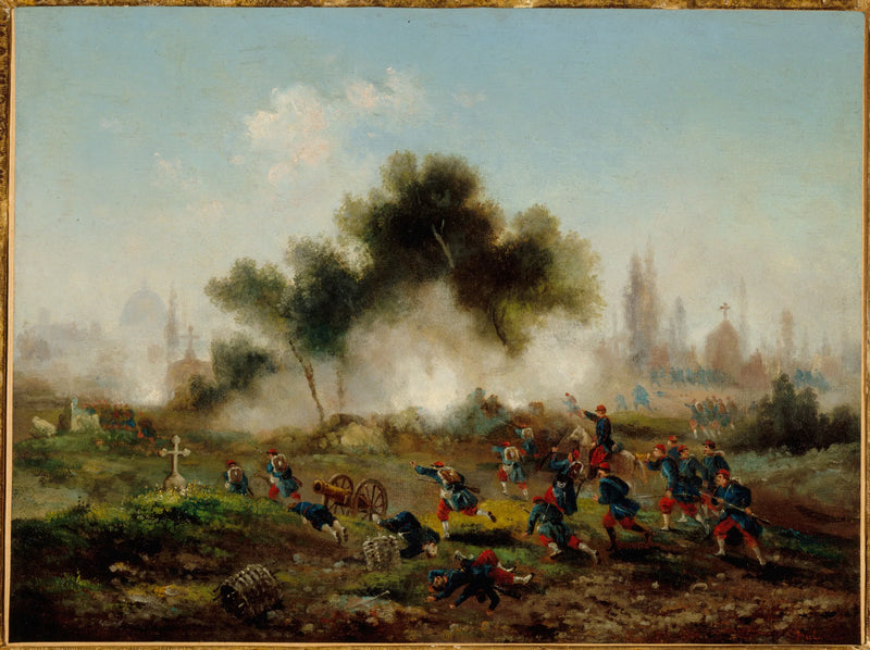 Assaut d'un cimetière par les troupes régulières, mai 1871 - Gustave Boulanger