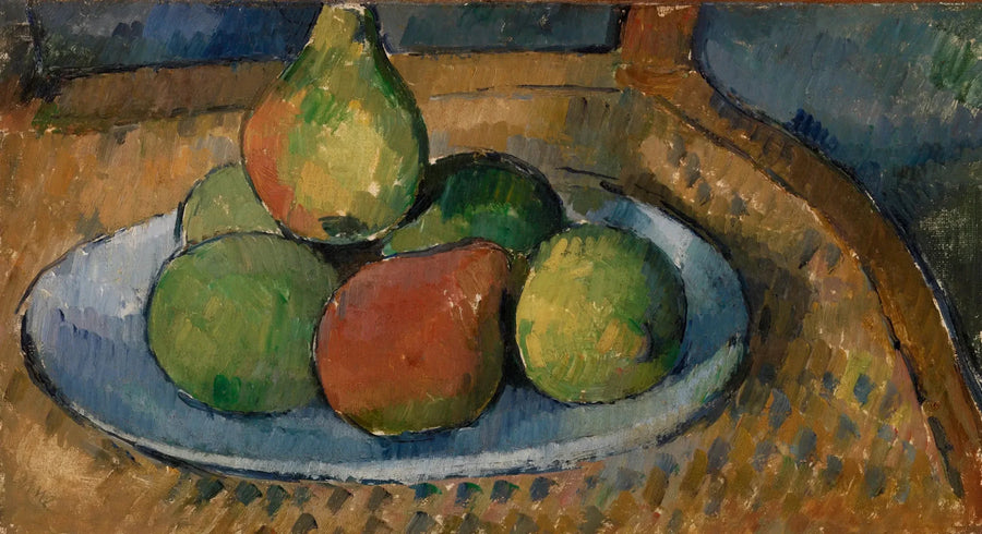 Assiette de fruits sur une chaise - Paul Cézanne
