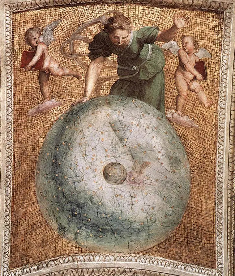 Reproduction du tableau « Astronomie - Raphaël Sanzio » par Alpha Reproduction en peinture à l’huile