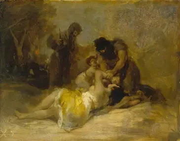 Attaque contre une femme - Francisco de Goya