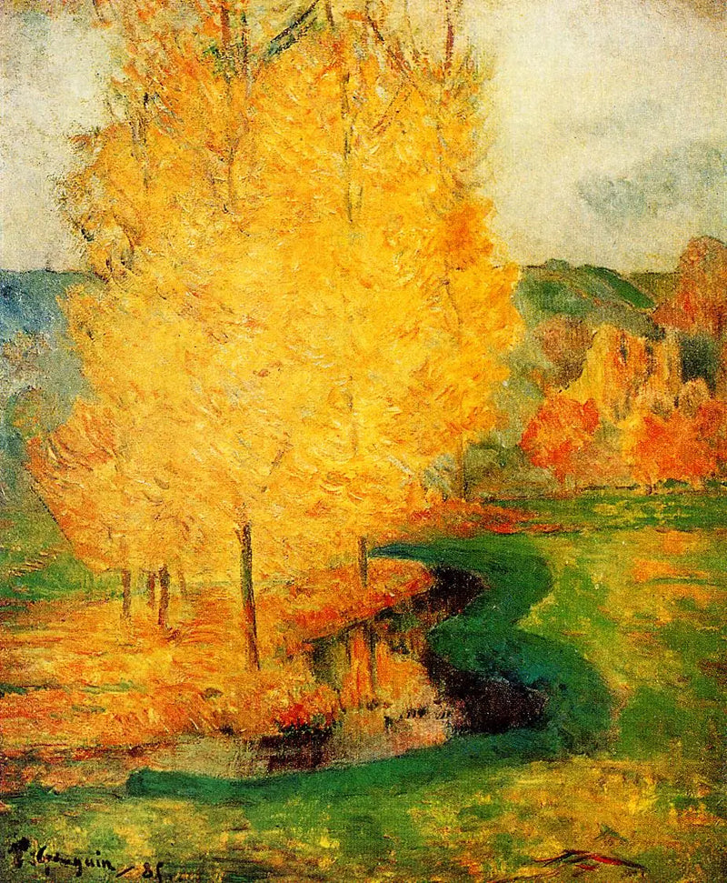 Au bord du ruisseau, automne - Paul Gauguin