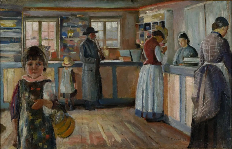 Au magasin à Vrengen - Edvard Munch