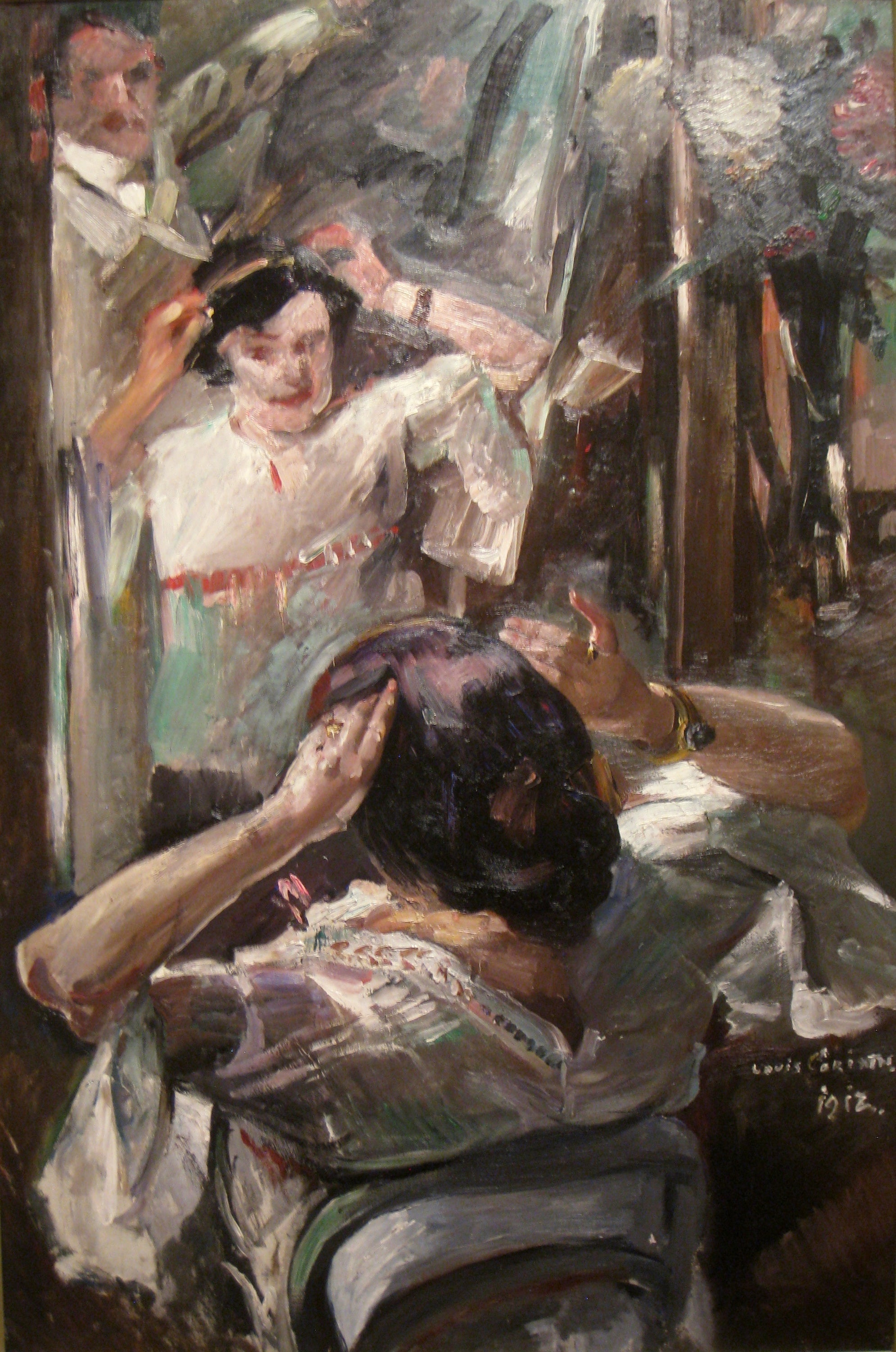 Au Mirror - Lovis Corinth image 1 copie de tableau peinte à la main