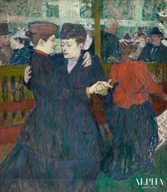 Au Moulin-Rouge, deux femmes dansant - Toulouse Lautrec - Reproductions de tableaux et peintures haut de gamme