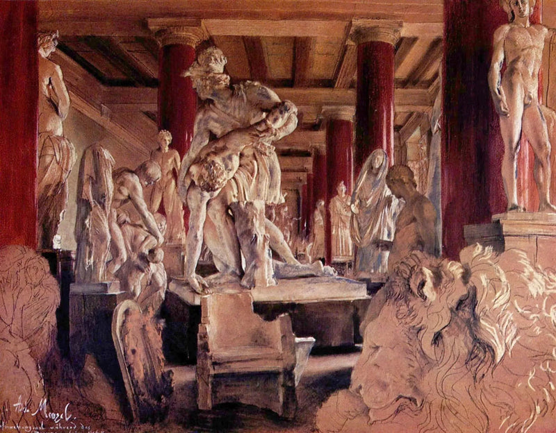 Aufbewahrungssaal während des Museumsumbaus - Adolph von Menzel