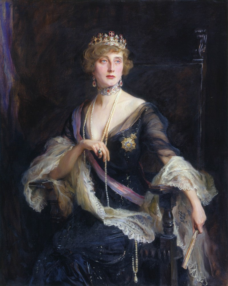 Auguste Victoria, reine du Portugal, en exil - Philip de László image 1 reproduction d’œuvre d’art à l’huile