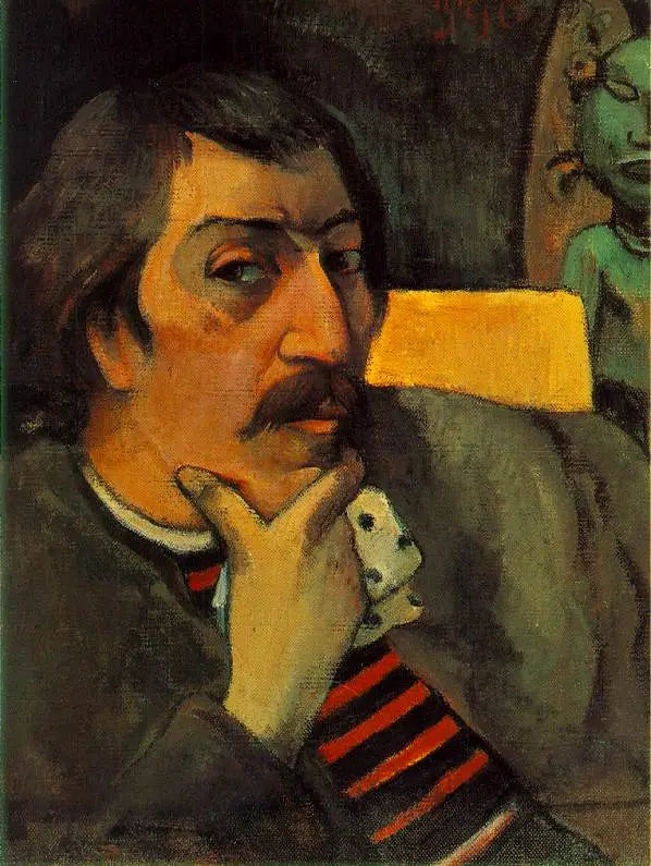 Autoportrait à l'idole - Paul Gauguin
