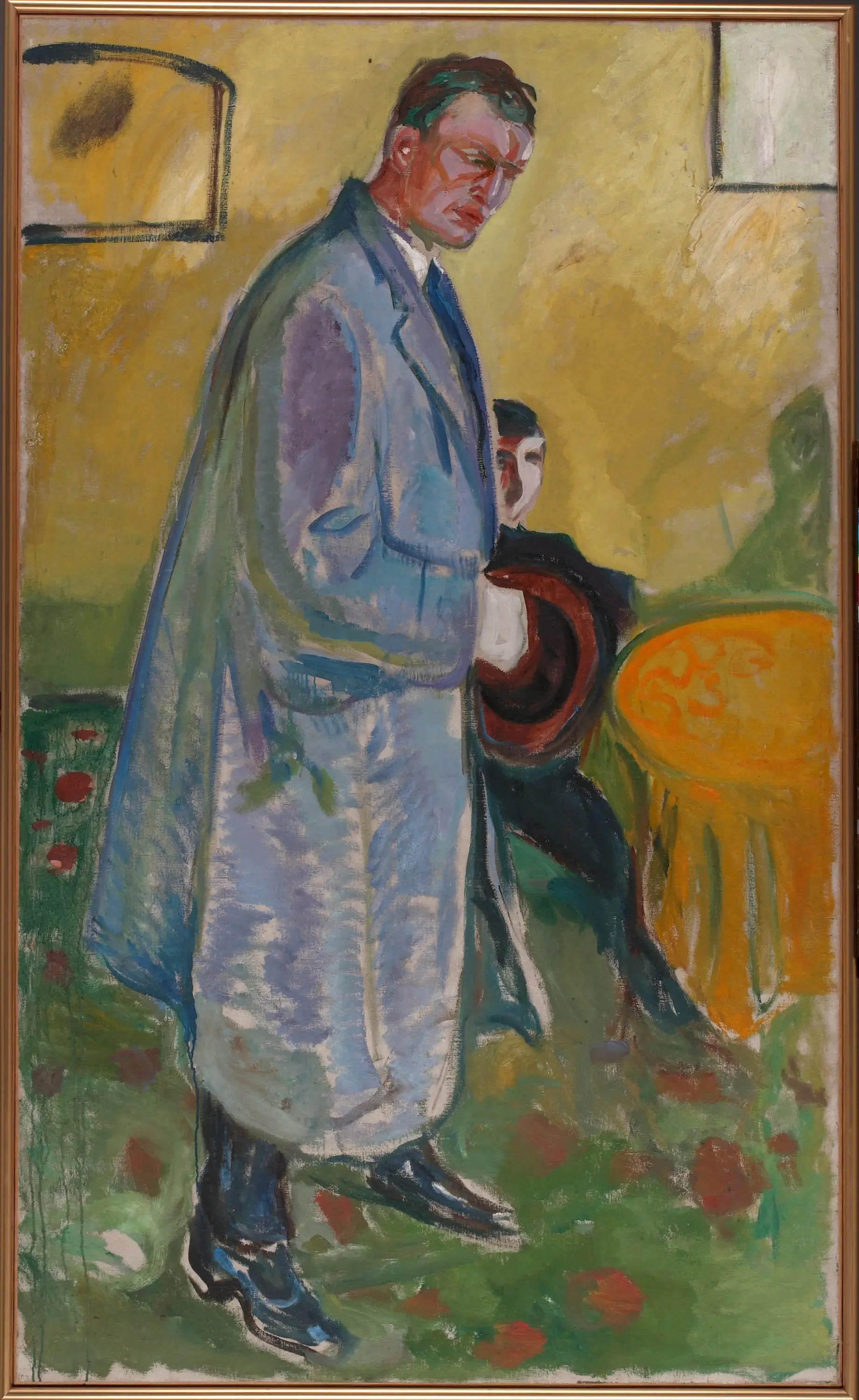 Reproduction du tableau « Autoportrait au chapeau et au pardessus - Edvard Munch » par Alpha Reproduction en peinture à l’huile