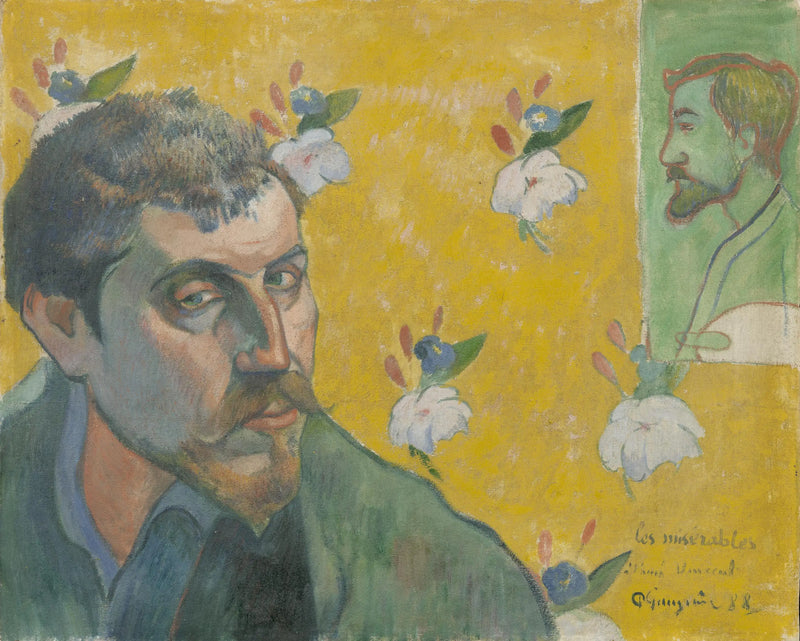 Autoportrait avec le portrait de Bernard - Paul Gauguin