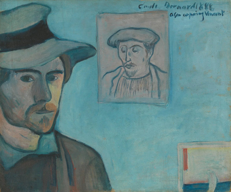 Autoportrait avec le portrait de Gauguin - Émile Bernard