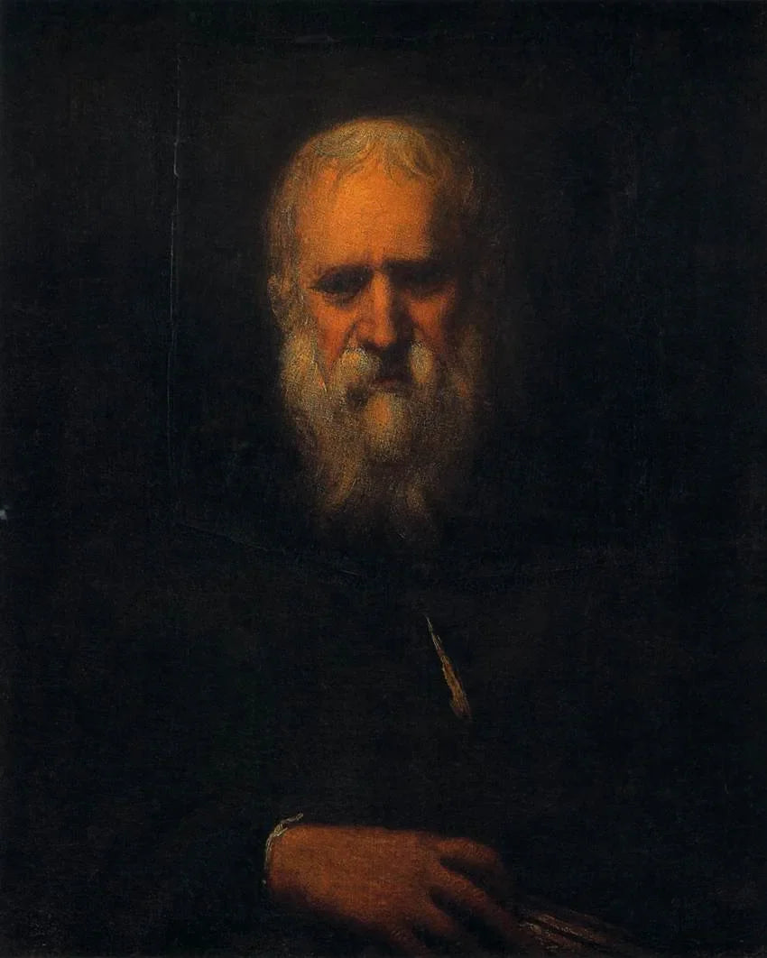Autoportrait avec un livre - Jacopo Tintoretto image 1 copie de tableau peinte à la main