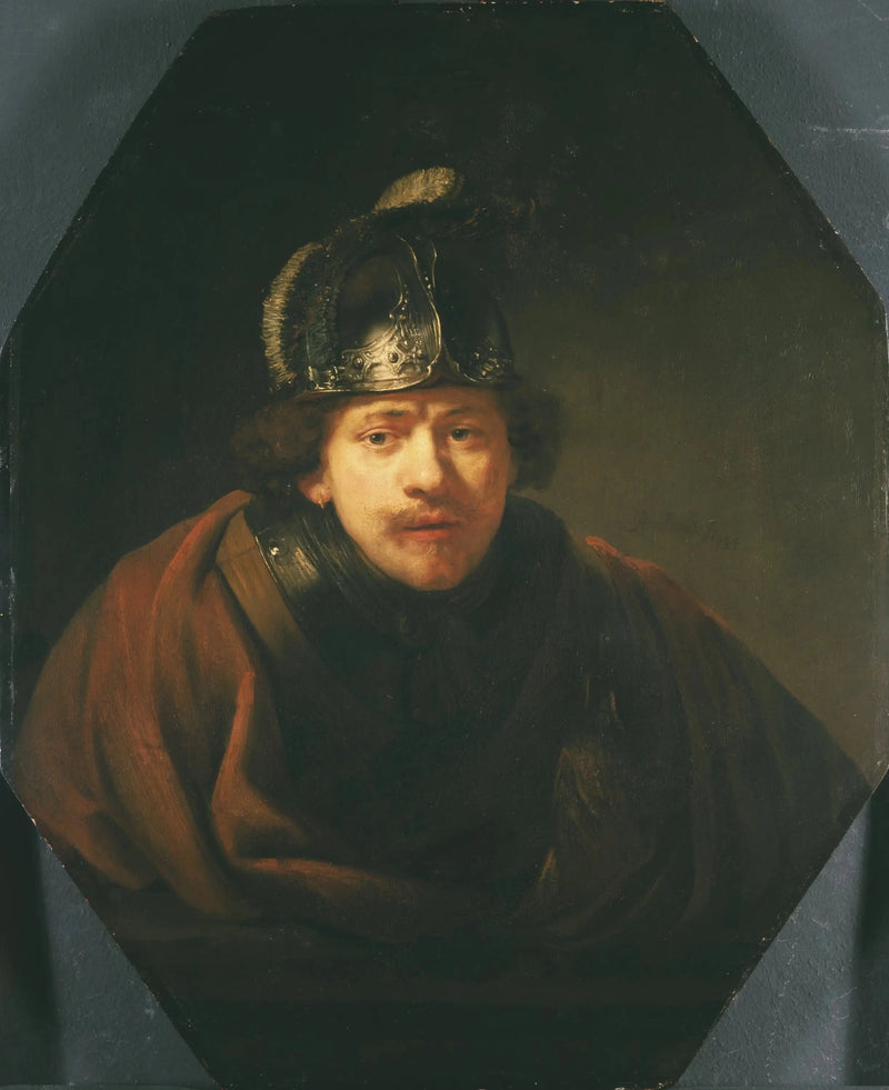 Autoportrait au casque – Rembrandt, 1634