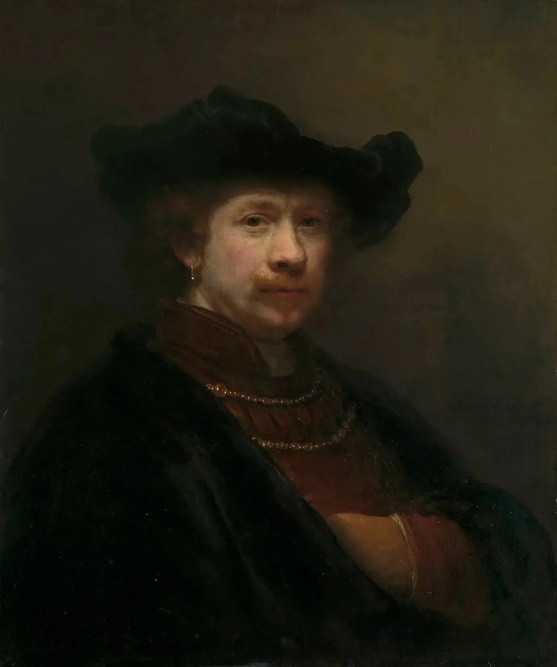 Autoportrait à la coiffe plate – Rembrandt, 1642