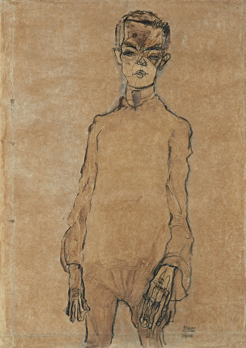 Autoportrait - Egon Schiele