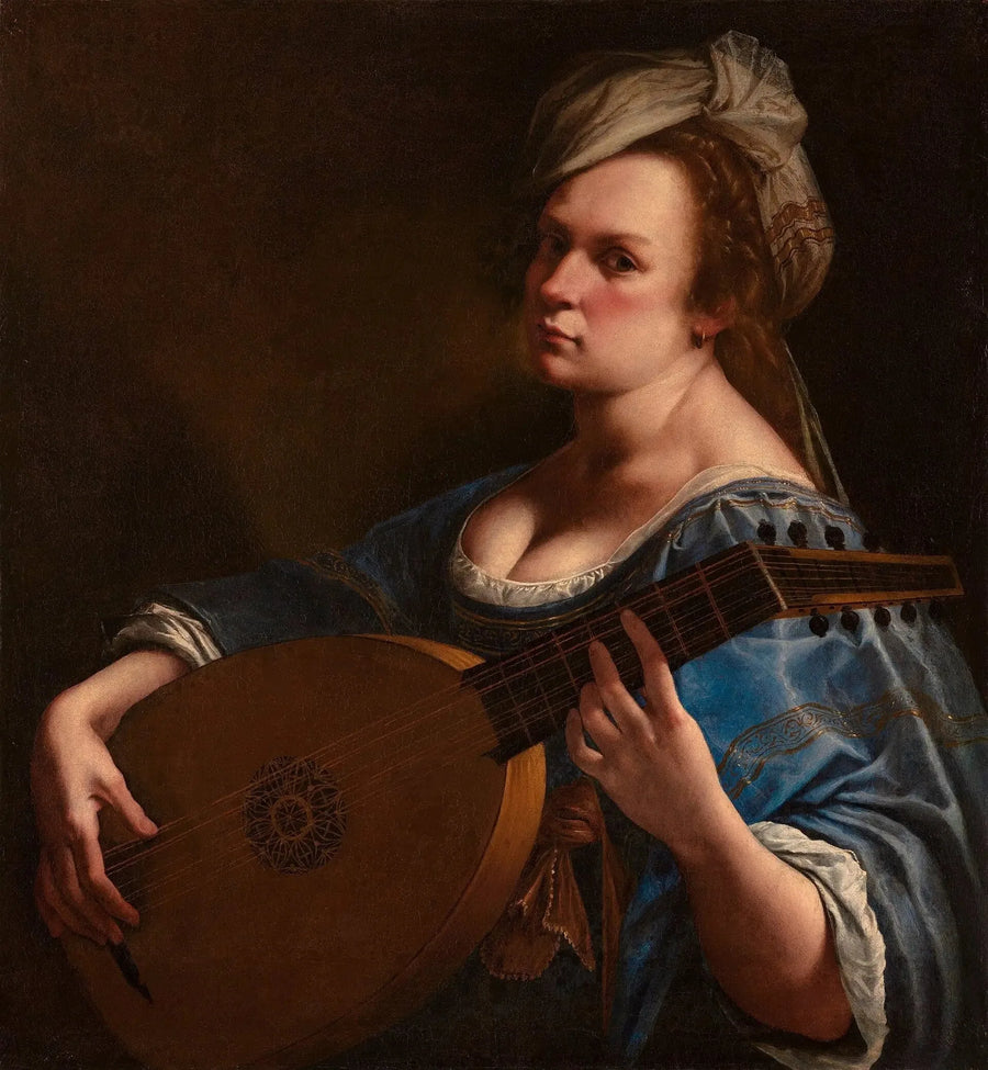 Autoportrait en joueuse de luth - Artemisia Gentileschi