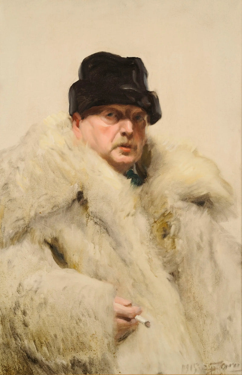 Autoportrait en peau de loup - Anders Zorn