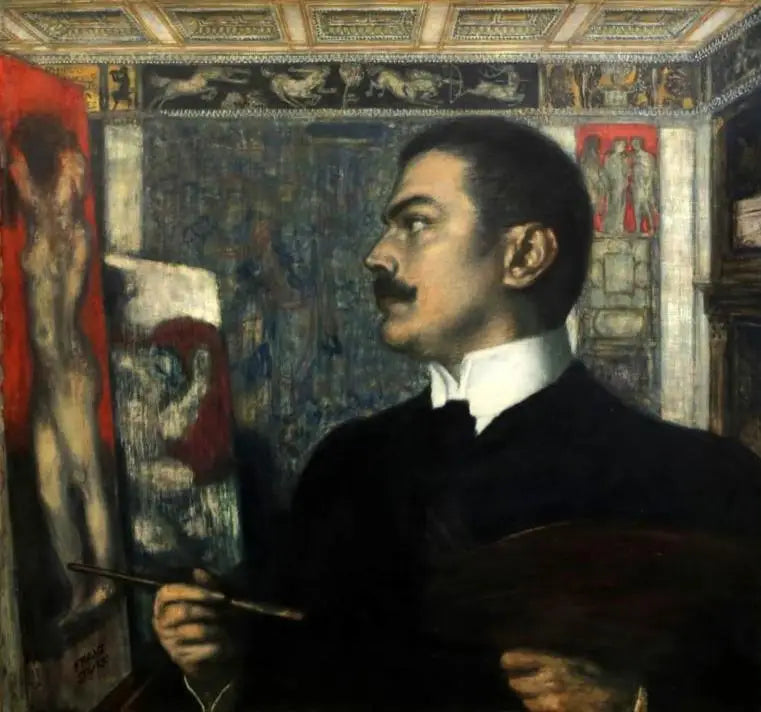 Autoportrait en studio - Franz Von Stuck