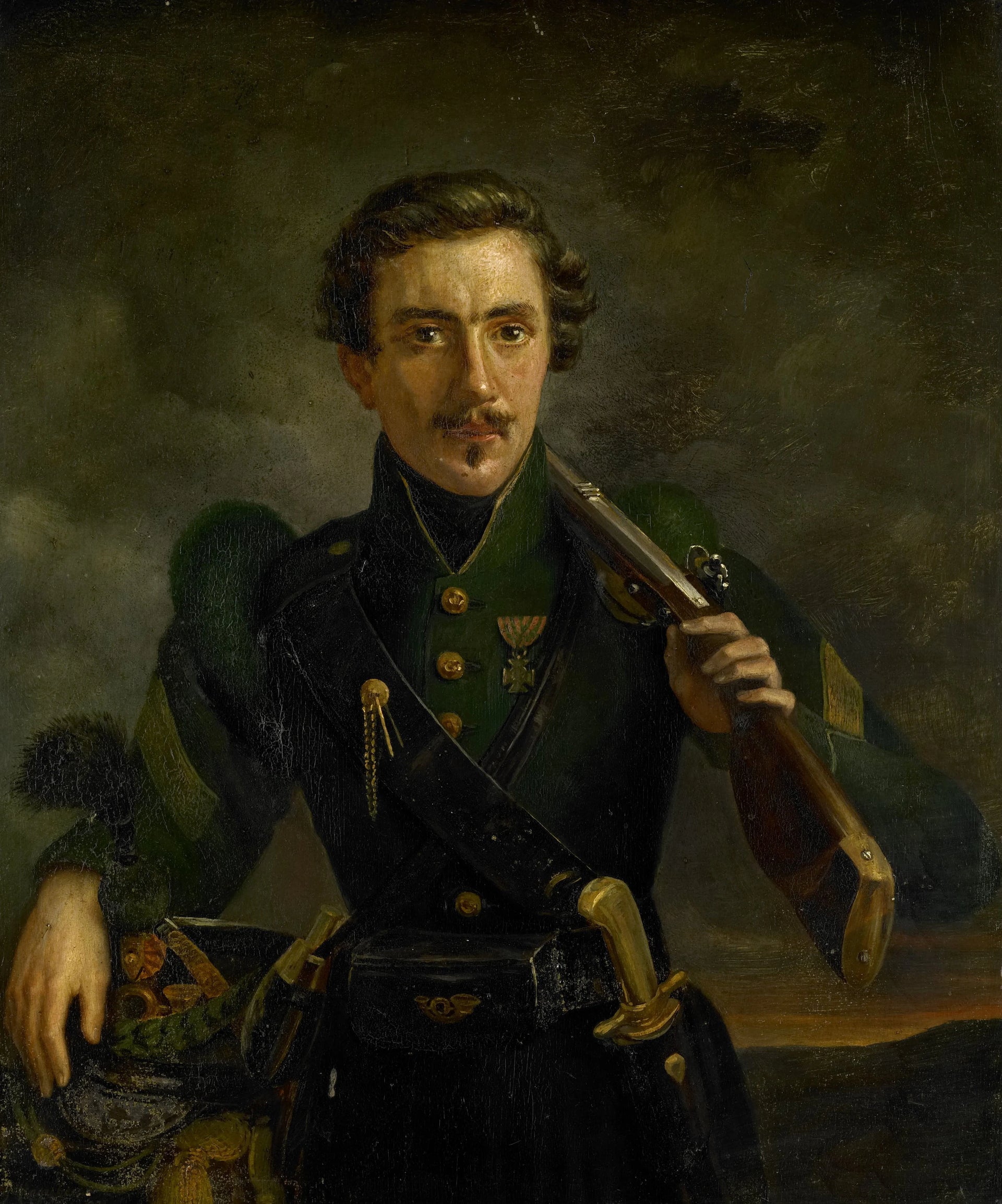 Autoportrait en uniforme des Chasseurs - Willem Jodocus Mattheus Engelberts