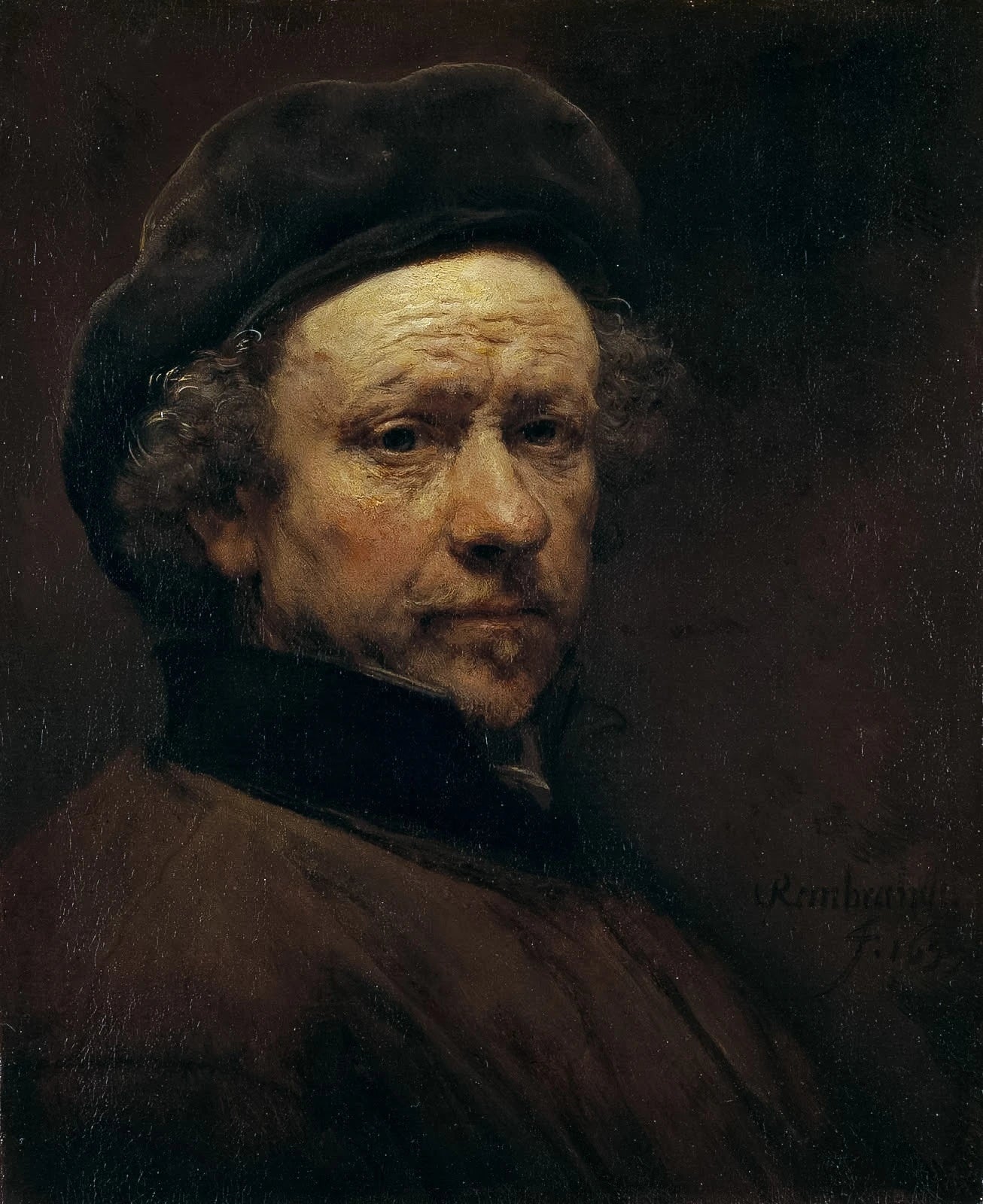 Autoportrait — Rembrandt, 1655, Scottish National Gallery