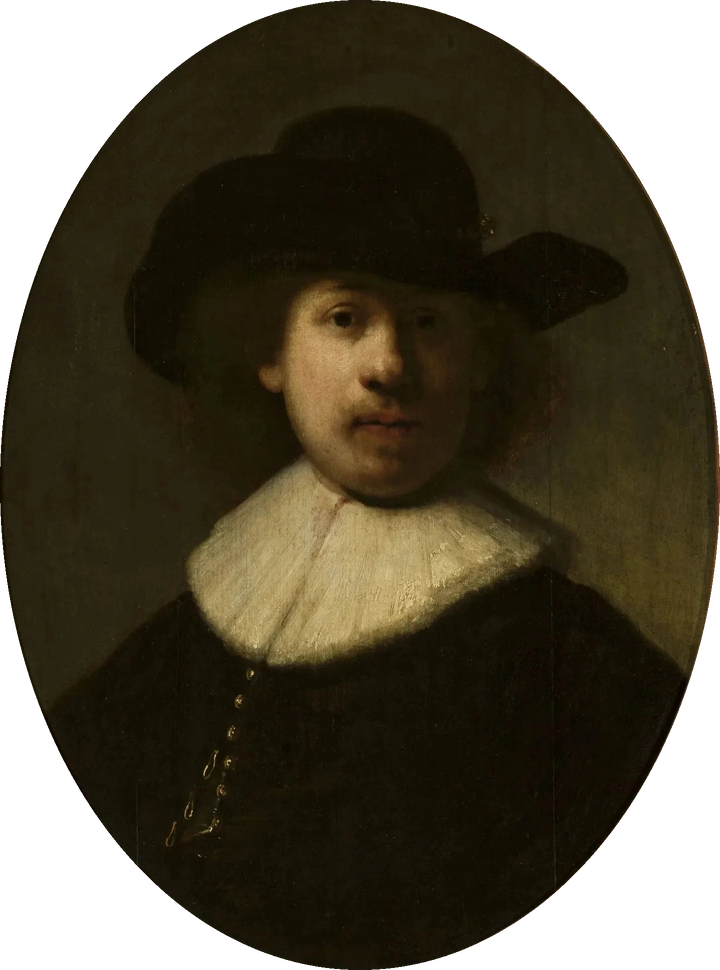 Autoportrait au chapeau à large bord – Rembrandt