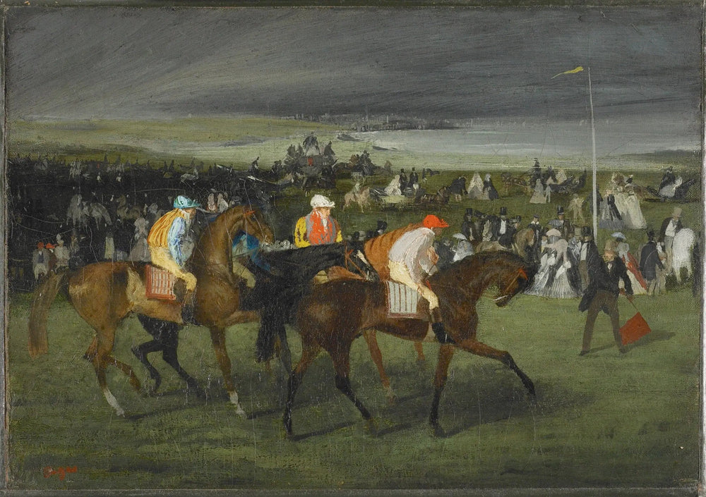 Reproduction du tableau « Aux courses, le départ - Edgar Degas » par Alpha Reproduction en peinture à l’huile