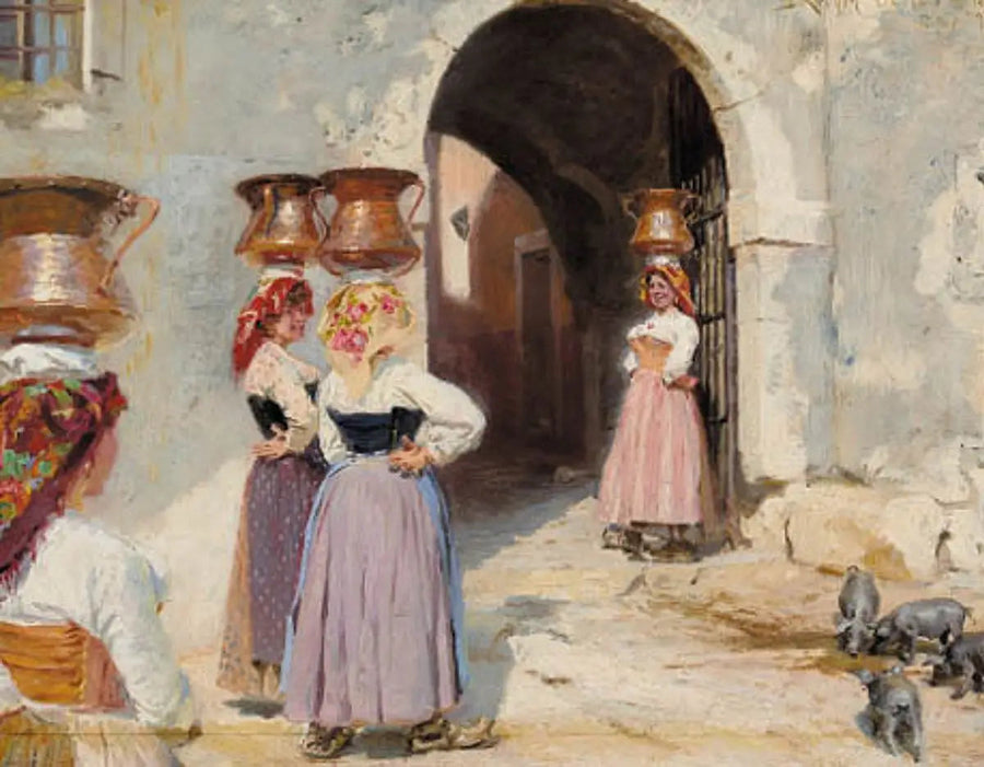 Aux portes de Civita d'Antino. - Peder Severin Krøyer