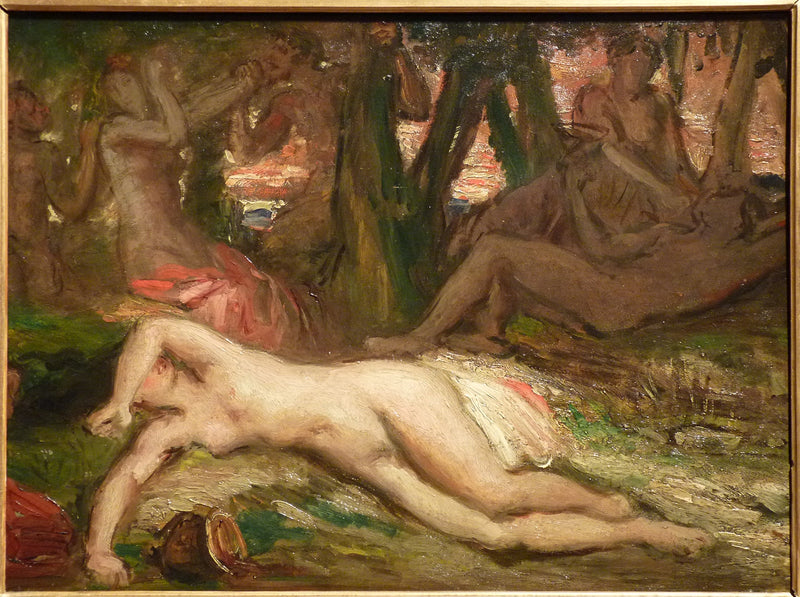 Bacchante et satyres - Théodore Chassériau