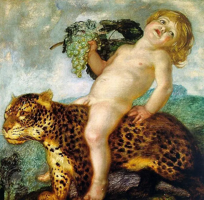 Bacchus Enfant Montant sur une Panthère - Franz Von Stuck
