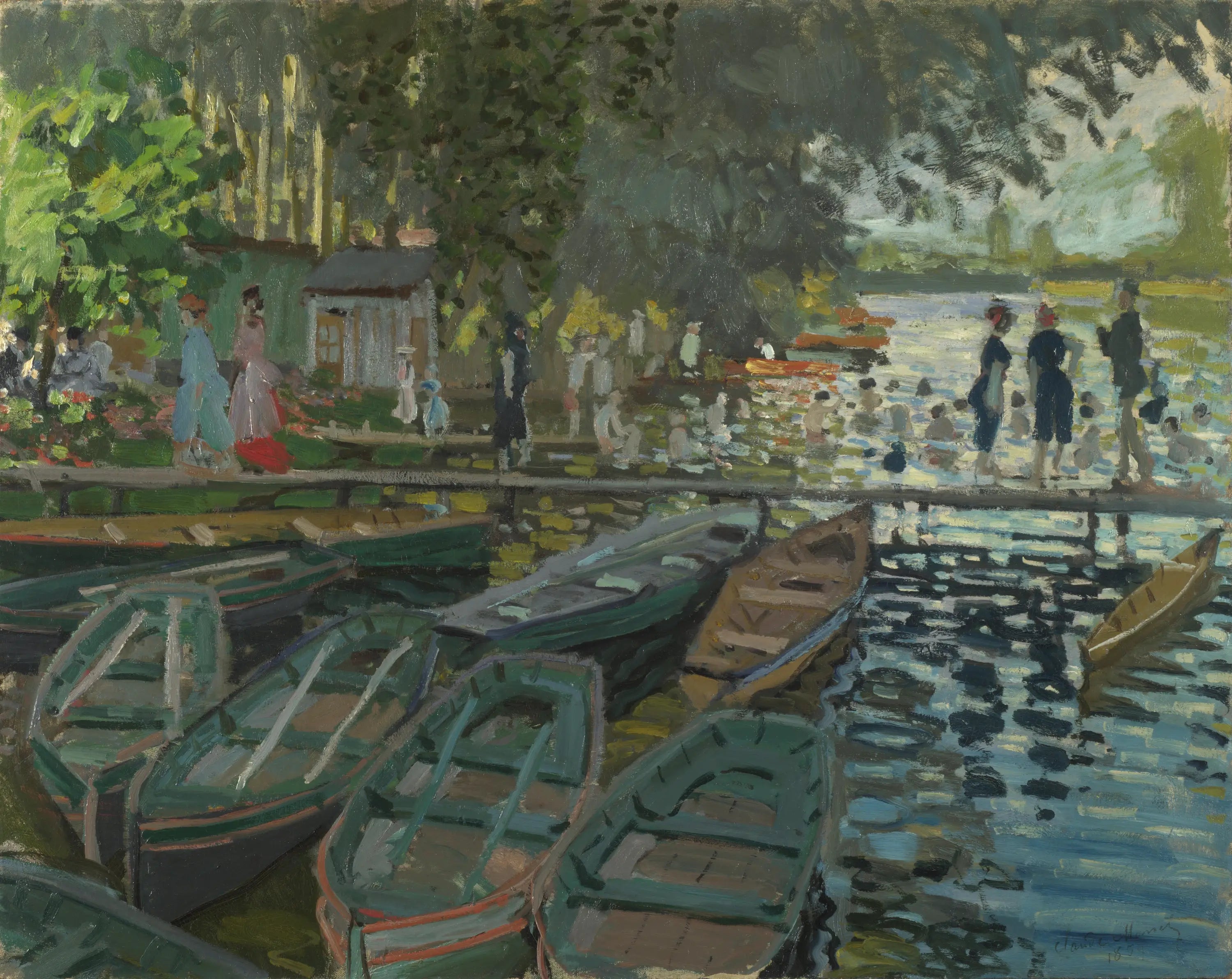 Reproduction du tableau « Baigneurs à la Grenouillère - Claude Monet » par Alpha Reproduction en peinture à l’huile