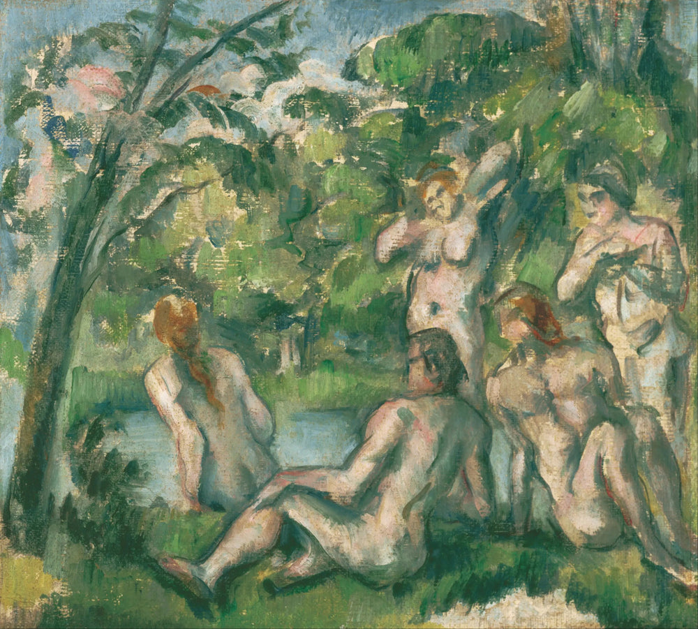 Baigneurs et baigneuses - Paul Cézanne image 1 reproduction de peinture à l’huile